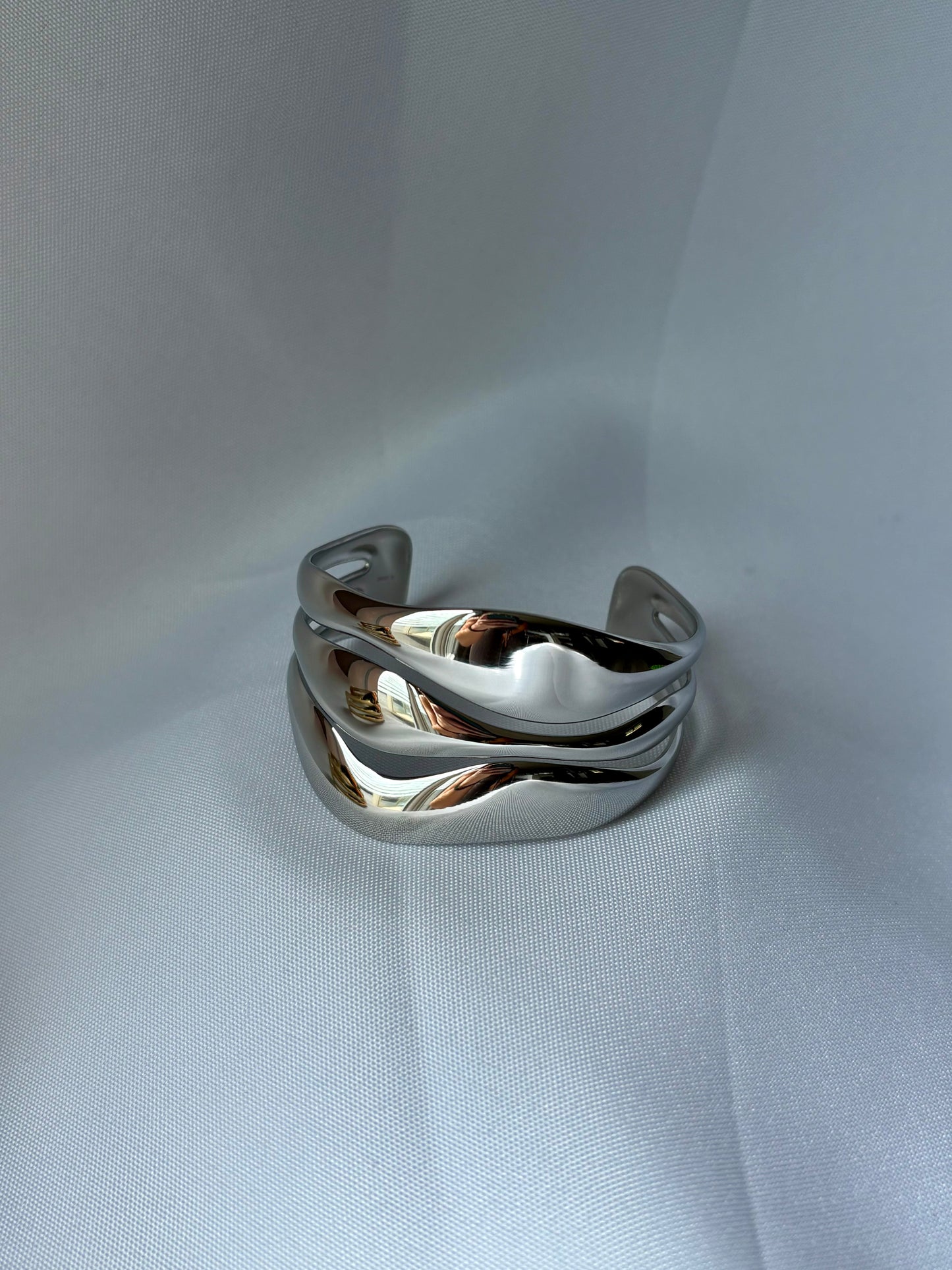 Bracelet Manchette 3 Lignes Ondulées - Bracelet Iris