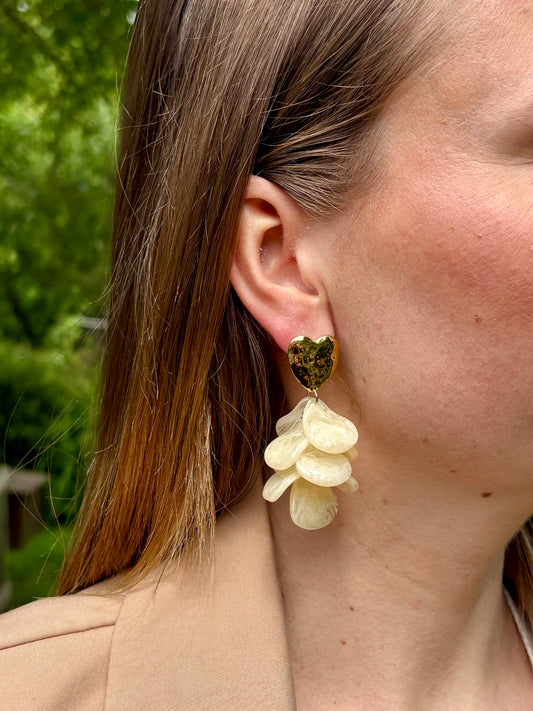 Boucles d'Oreilles Fleur Pendantes - Boucles Alba