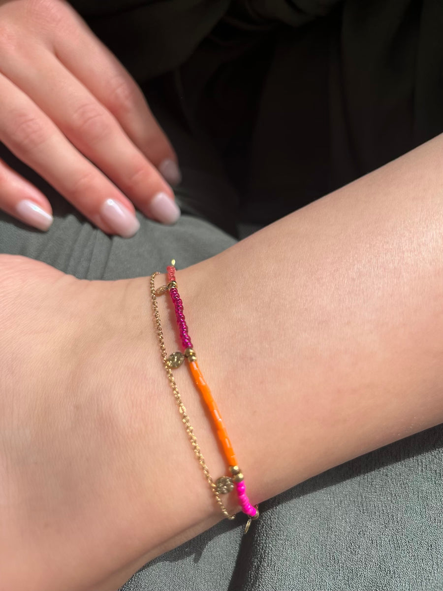 Chaîne de cheville Rose