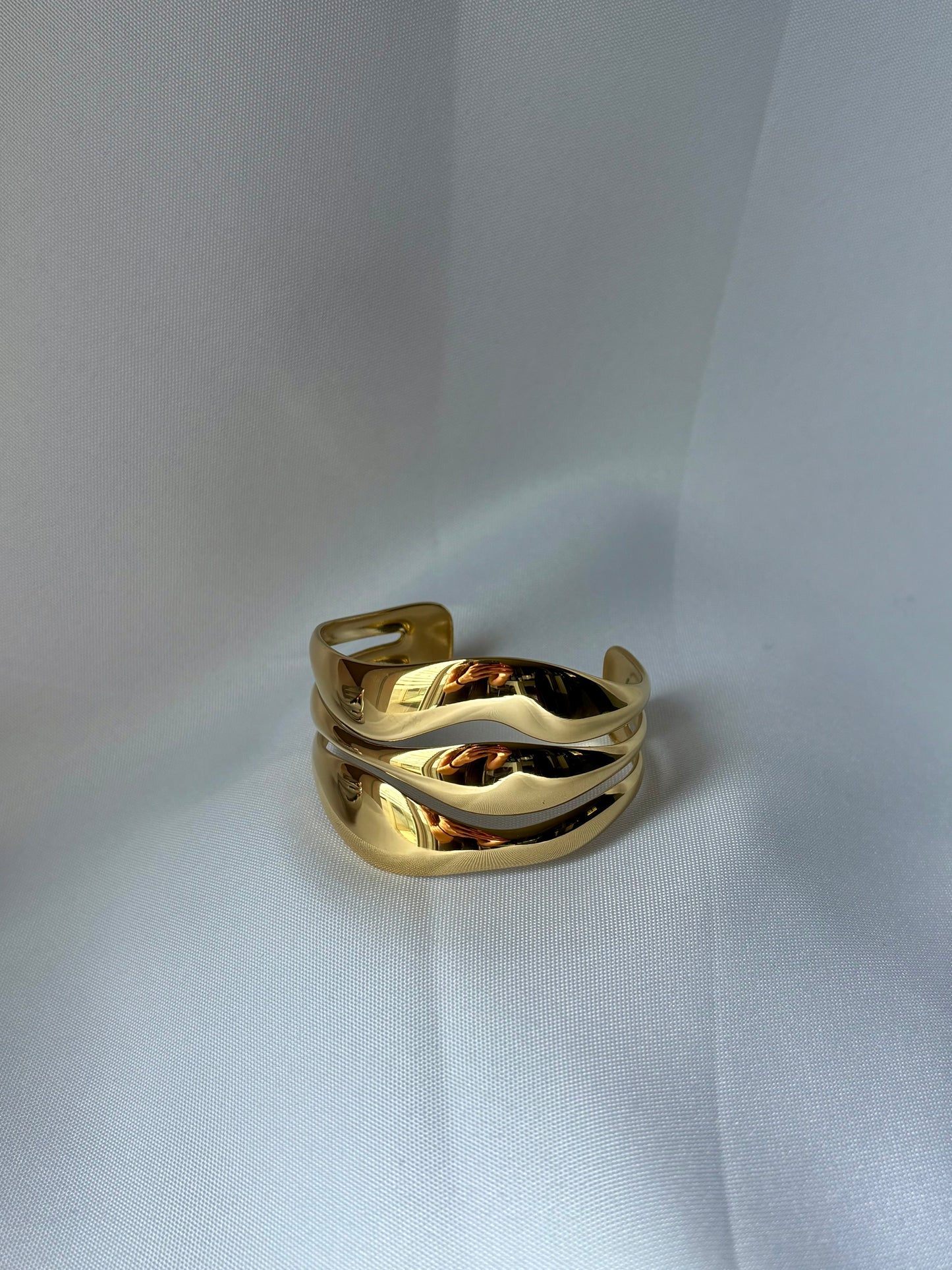 Bracelet Manchette 3 Lignes Ondulées - Bracelet Iris