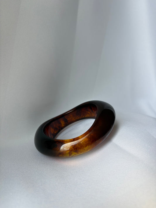 Jonc Fermé Résine - Bracelet Fauve