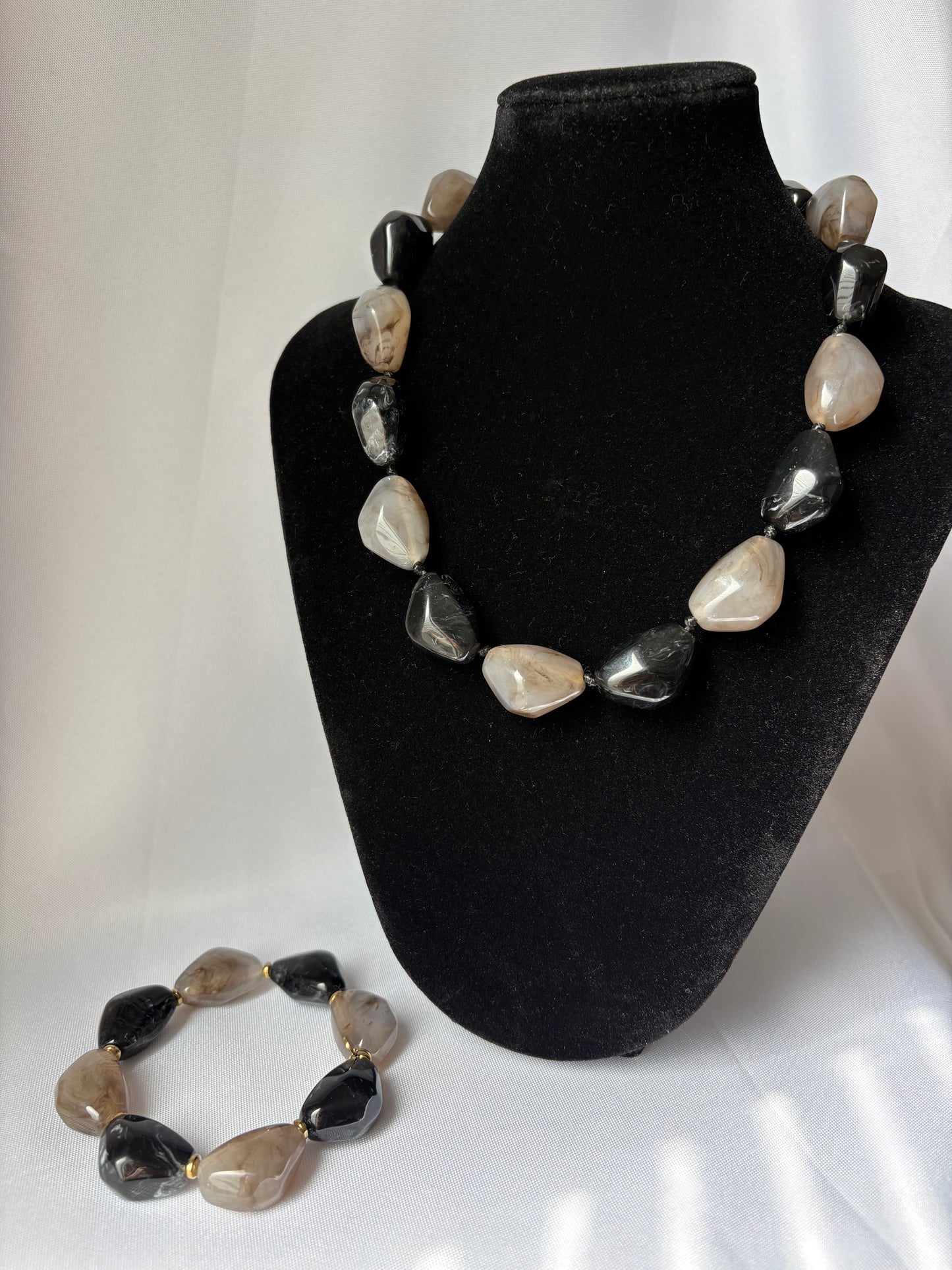 Collier Perles Résine Facettées - Collier Mara
