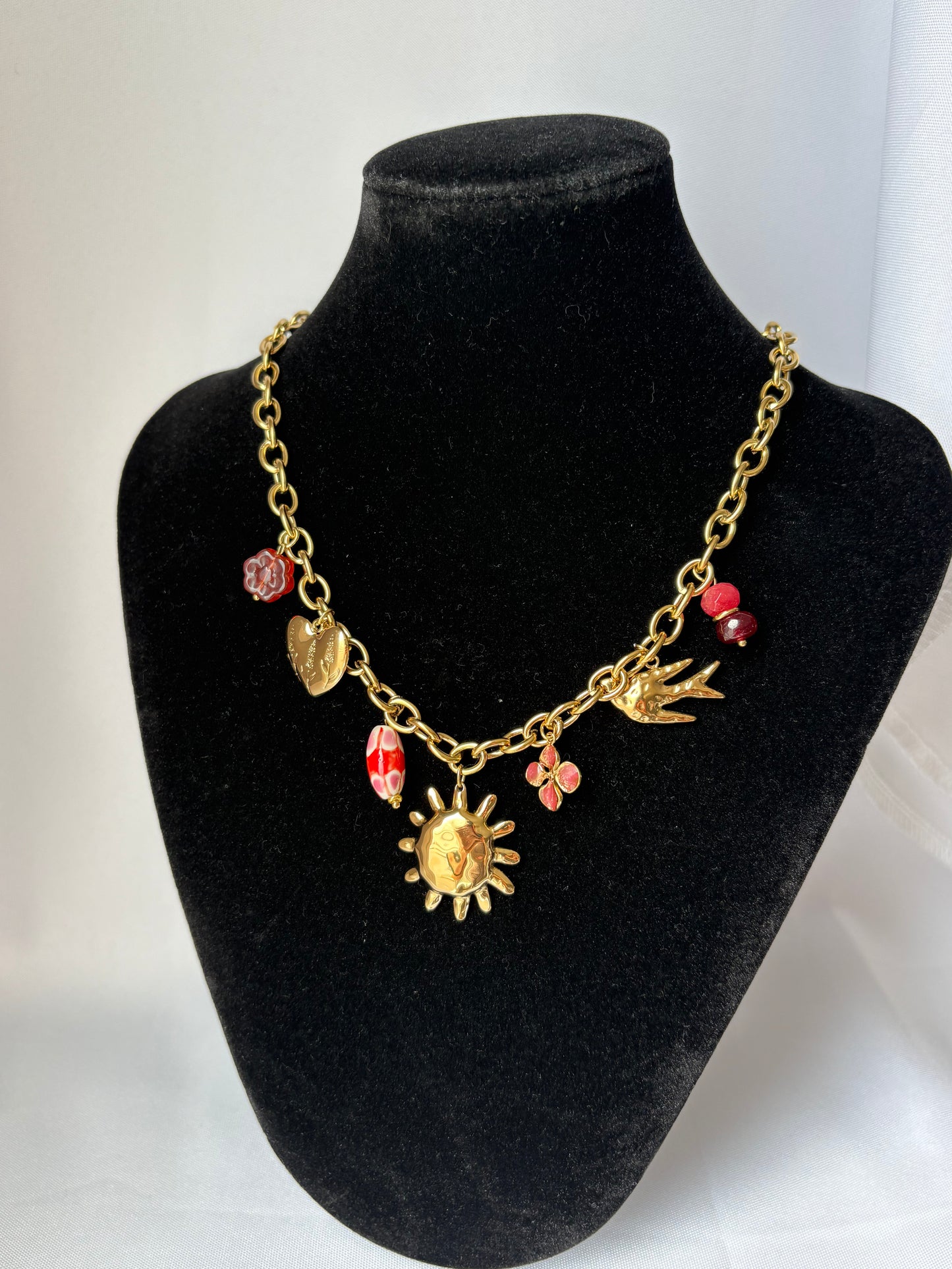 Collier Chaîne Dorée & Breloques - Collier Roxane