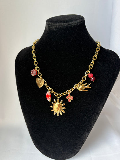 Collier Chaîne Dorée & Breloques - Collier Roxane