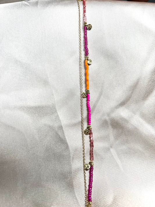 Chaîne de cheville Rose