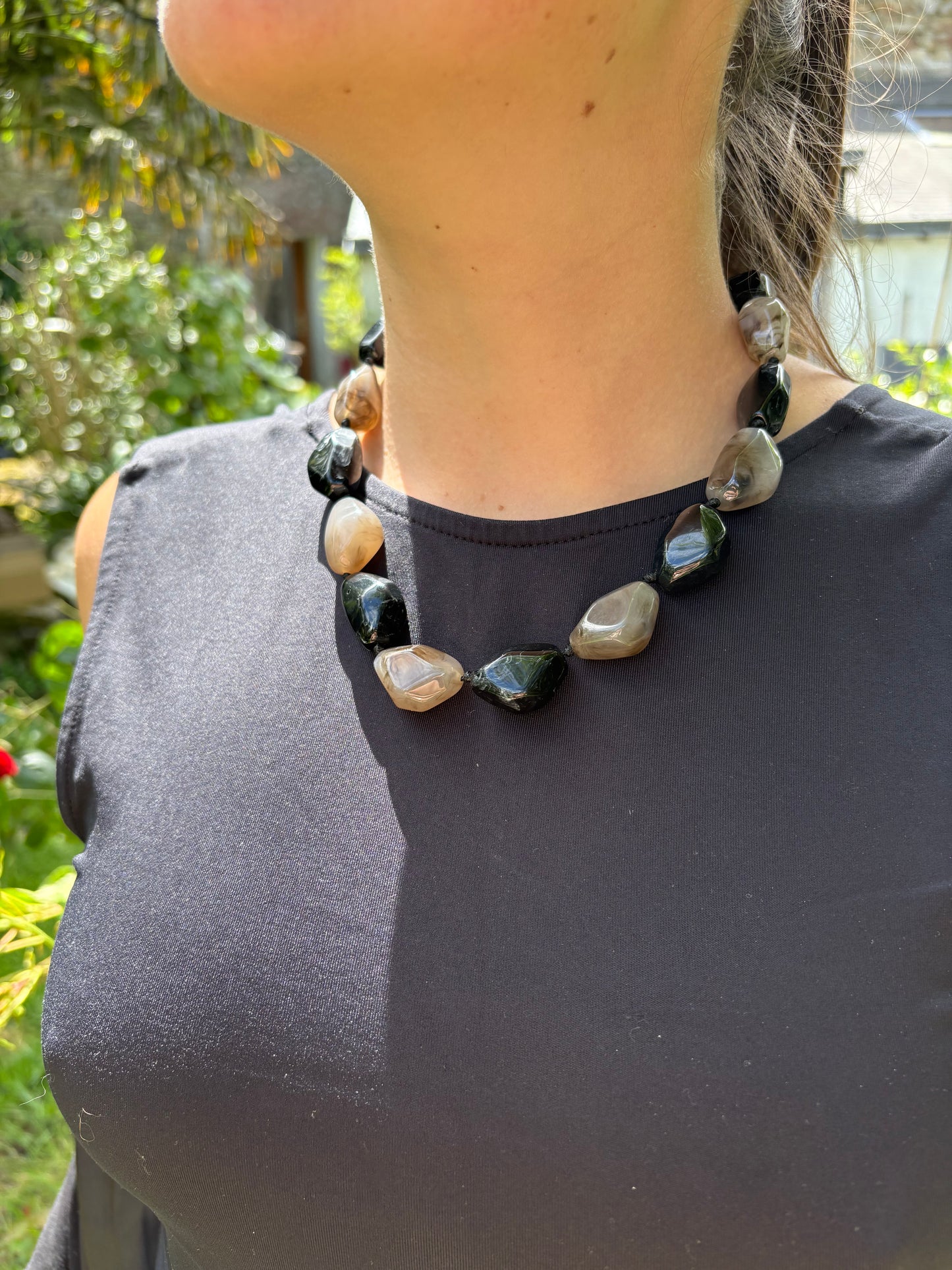 Collier Perles Résine Facettées - Collier Mara