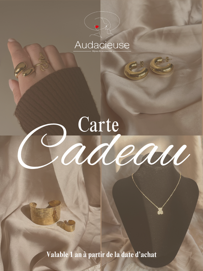 Carte cadeau de bijoux et accessoires féminins